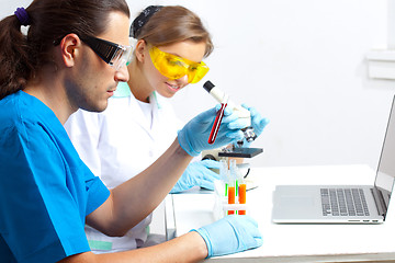 Image showing Two scientists in the lab