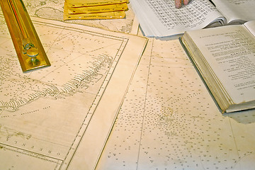 Image showing Nautical cartography