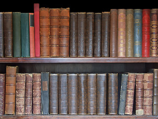 Image showing Leather books