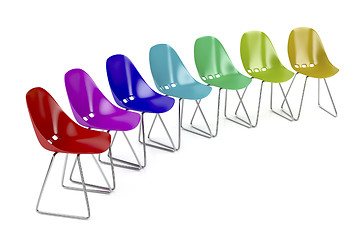 Image showing Colorful chairs