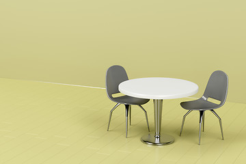 Image showing Chairs and table