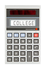 Image showing Old calculator - college