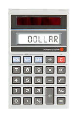 Image showing Old calculator - dollar