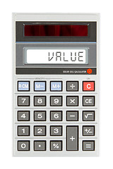 Image showing Old calculator - value