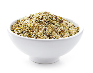 Image showing bowl of hemp seeds