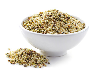 Image showing bowl of hemp seeds