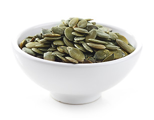 Image showing bowl of squash seeds