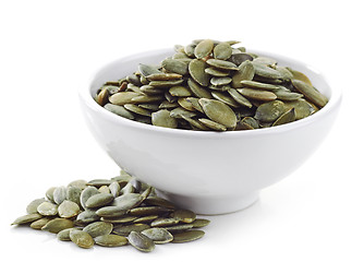 Image showing bowl of squash seeds