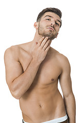 Image showing Handsome shirtless naked young man