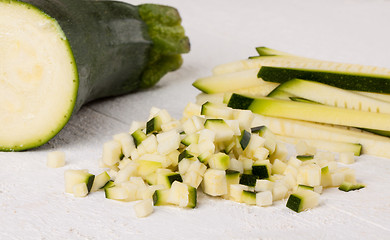 Image showing Fresh marrow or courgette