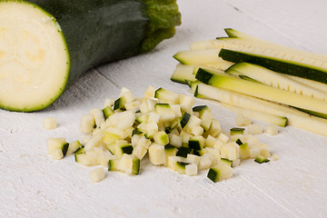 Image showing Fresh marrow or courgette