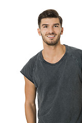 Image showing Handsome bearded young man with a lovely smile