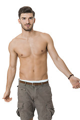 Image showing Handsome shirtless naked young man