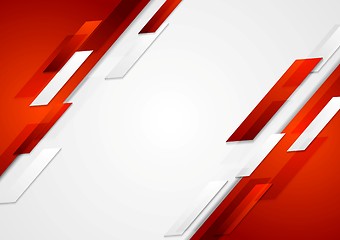 Image showing Red and white shiny hi-tech motion background