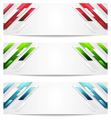 Image showing Hi-tech geometric abstract banners