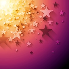 Image showing Bright stars abstract vector background