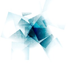 Image showing Blue grunge geometric vector design
