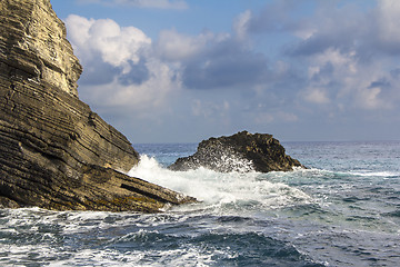 Image showing Waves and Cliffs 