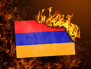 Image showing Flag burning - Armenia