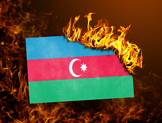 Image showing Flag burning - Azerbaijan