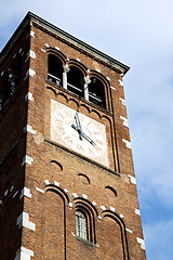 Image showing legnano old   church tower bell sunny day 