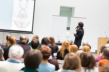 Image showing Speaker Talking at Business Conference.