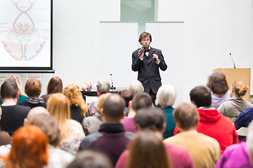 Image showing Speaker Talking at Business Conference.