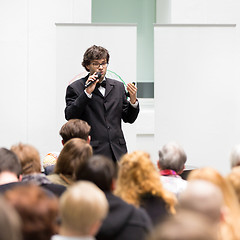 Image showing Speaker Talking at Business Conference.