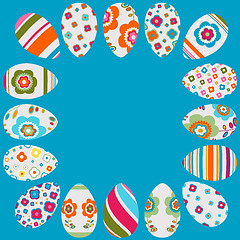 Image showing colorful easter eggs frame 