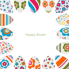 Image showing colorful easter eggs frame 