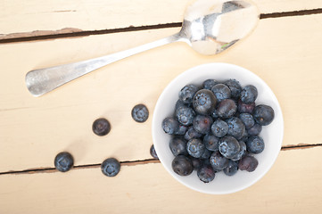 Image showing fresh blueberry bowl