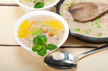 Image showing Hearty Middle Eastern Chickpea and Barley Soup