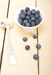 Image showing fresh blueberry bowl