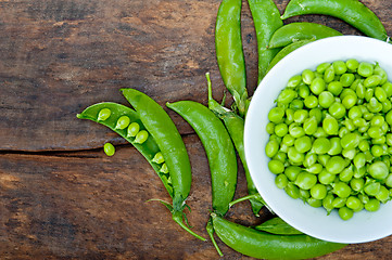 Image showing hearthy fresh green peas 