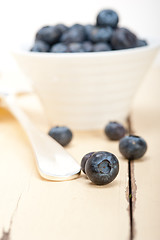 Image showing fresh blueberry bowl