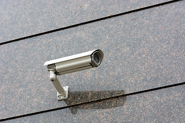 Image showing Security camera on the wall.