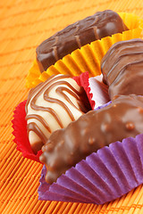 Image showing Mixed chocolate pralines