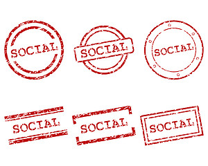 Image showing Social stamps