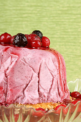 Image showing Wild berries bavarian cream (bavarese)