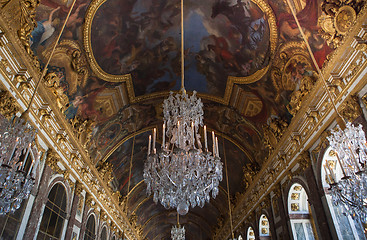 Image showing interiors of chateau de versailles, france