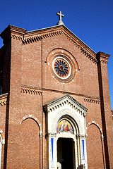 Image showing rose window  italy  lombardy     in  the castellanza  old    