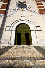 Image showing  italy  lombardy      the varano borghi     church  closed brick