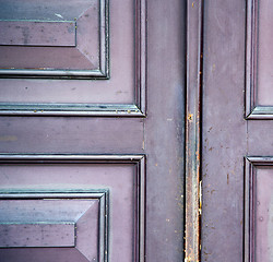 Image showing abstract samarate   rusty  br  brown k  in a  door curch  closed