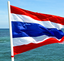 Image showing asia  kho phangan bay isle waving flag    in thailand  