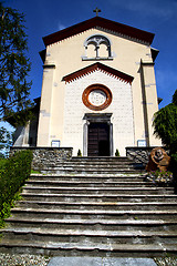 Image showing  lombardy    in  the crugnola old   church  closed brick tower 