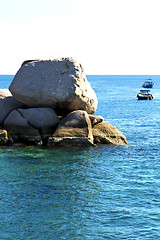 Image showing  blue lagoon    in thailand kho tao bay boat a  water    