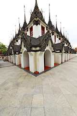 Image showing  pavement gold    temple   in     thailand incision  
