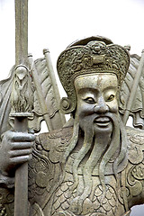 Image showing beard  in the temple bangkok asia     face