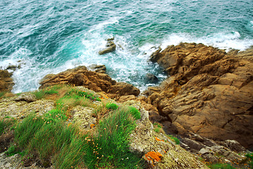 Image showing Cliffs at the ocean