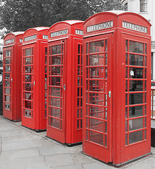 Image showing London telephone box